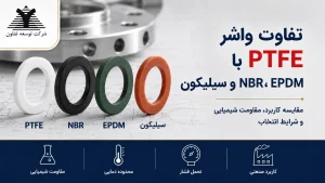 تفاوت واشر PTFE با NBR، EPDM و سیلیکون؛ کدام متریال مناسب‌تر است؟